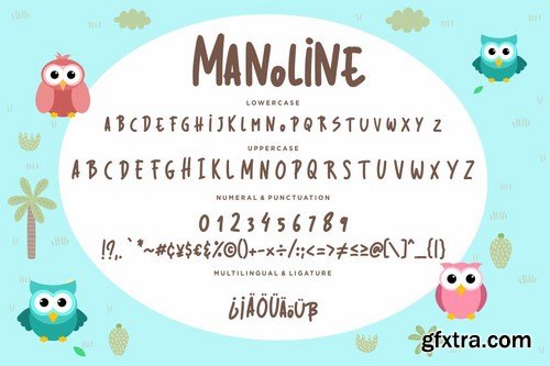 Manoline Fun Children Typeface