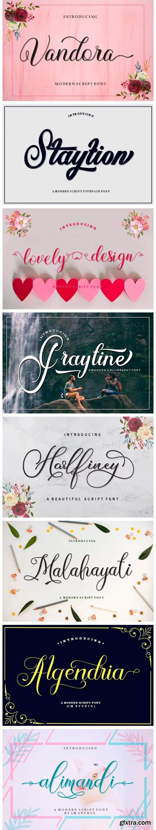 8 Lovely Script Fonts