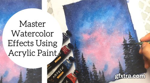 Create Watercolor Effects with Acrylic Paint