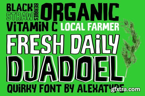 DJADOEL - Quirky All Caps Font