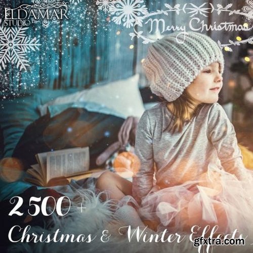 MasterBundles 2500+ Christmas &amp; Winter Overlays Bundle