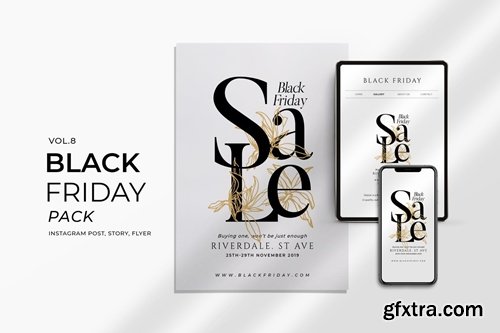 Black Friday Promotion Flyer and Instagram Vol. 8