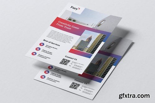 FURY Creative Agency Flyer &amp; Business Card