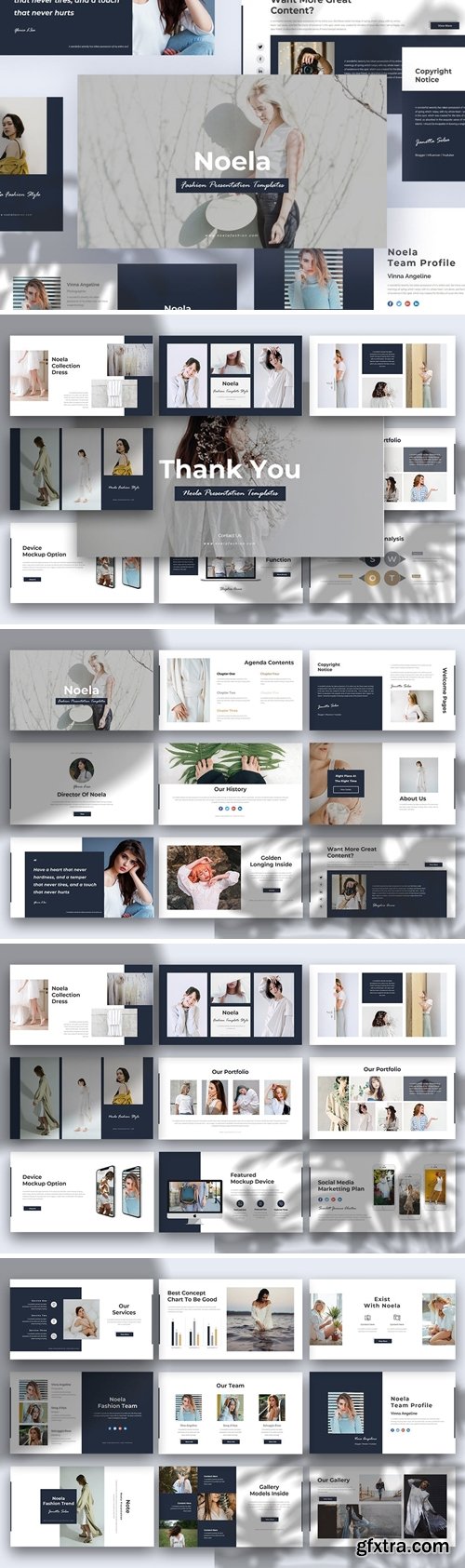 Noela - Fashion Powerpoint, Keynote and Google Slides Templates