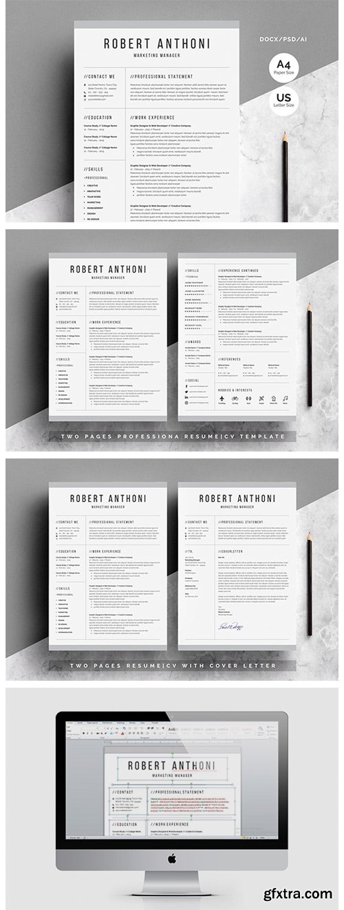 CM - Clean Professional Resume Template 1986147