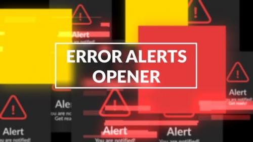 Videohive - Error Messages Glitch Opener