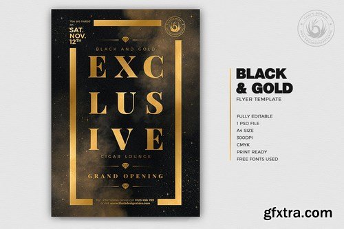 Black and Gold Flyer Template V14