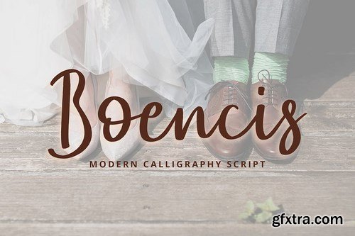 CM - Boencis Modern Calligraphy Script Font 4333030