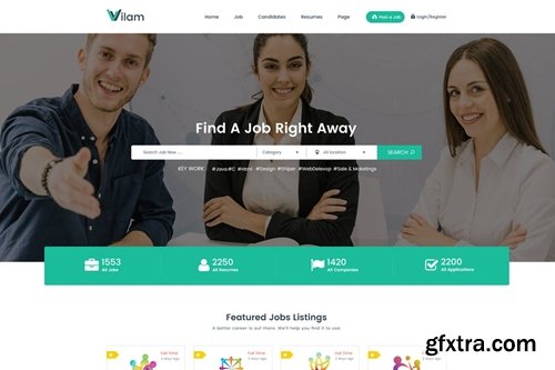 ViLam - Job Board PSD Template
