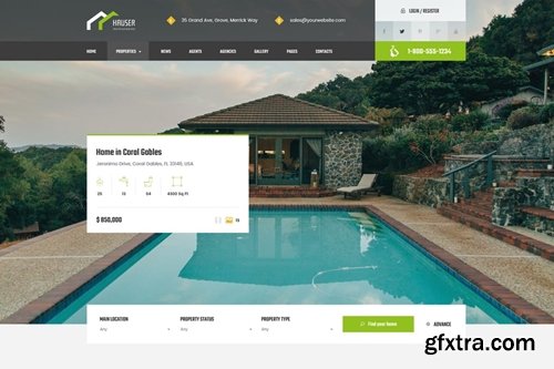 Hauser - Real Estate PSD Template