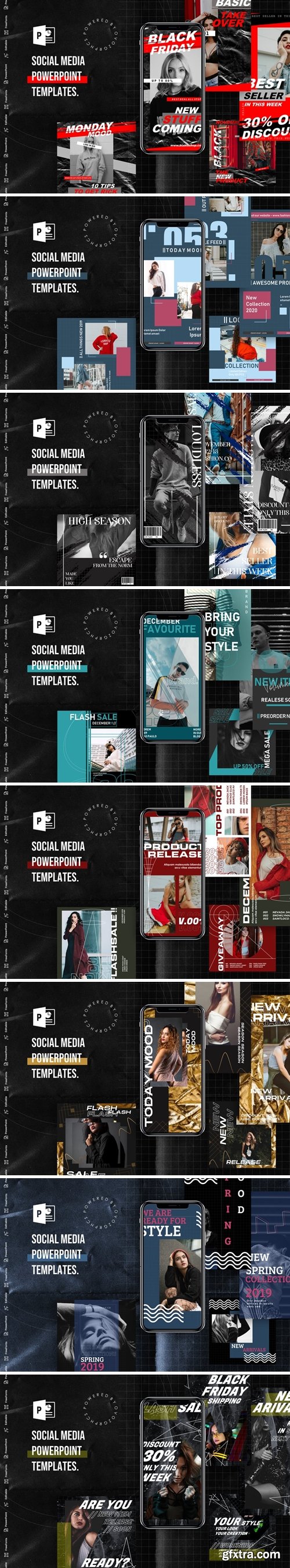 Social Media PowerPoint Template Bundle