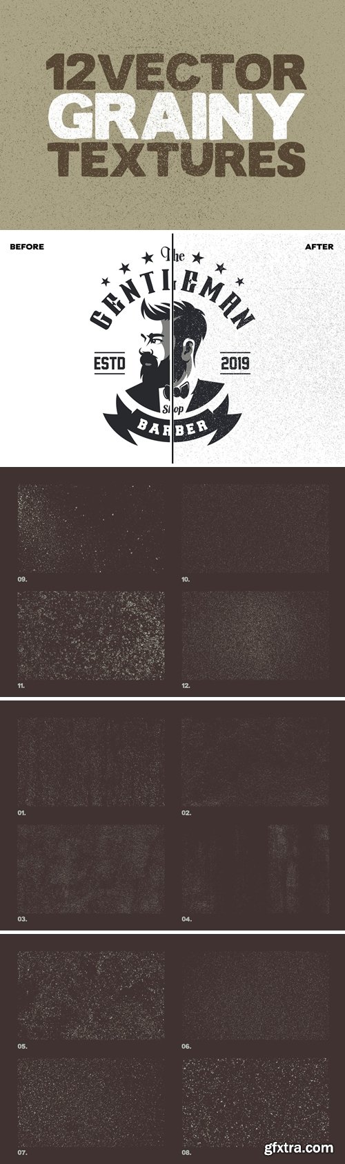 Vector Grainy Textures x12