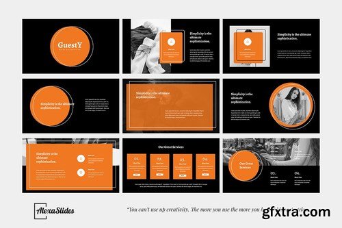 Guesty - Black Powerpoint Google Slides and Keynote Templates