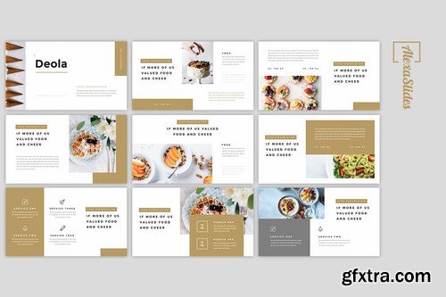 Deola - Food Powerpoint Google Slides and Keynote Templates