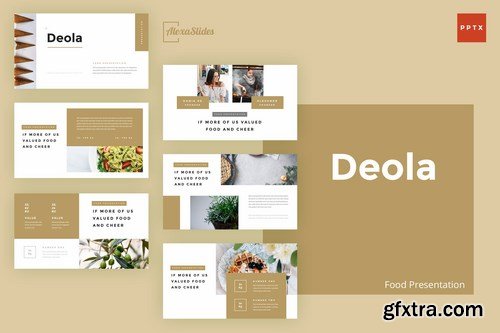 Deola - Food Powerpoint Google Slides and Keynote Templates