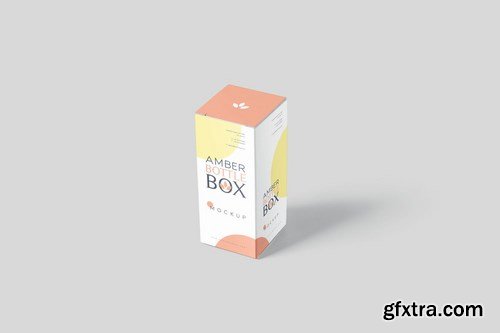 Amber Bottle Box Mockup Set