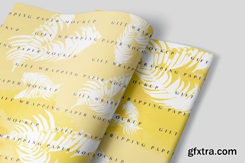 Gift Wrapping Paper Mockup Set