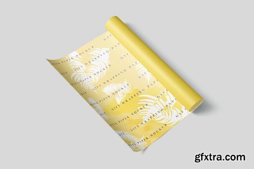 Gift Wrapping Paper Mockup Set