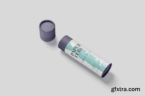 Paper Tube Mockup Set - Slim Medium Size