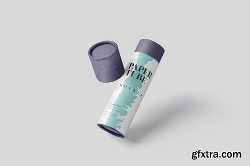 Paper Tube Mockup Set - Slim Medium Size