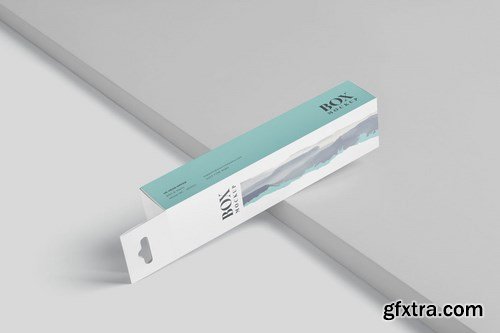 Box Mockup PSDs - High Slim Rectangle Size Hanger