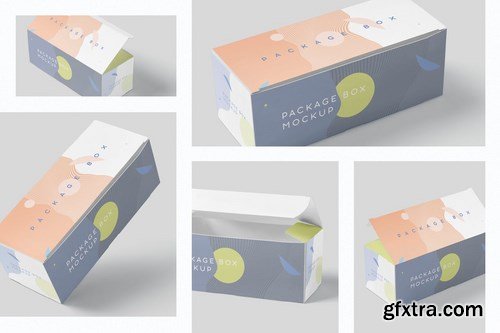 Package Box Mock-Up Set - Wide Rectangle