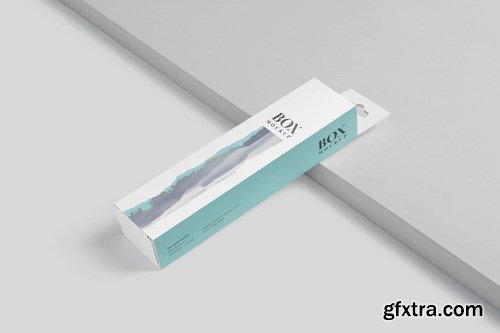 Box Mockup PSDs - High Slim Rectangle Size Hanger