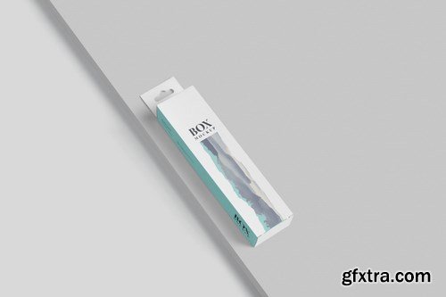 Box Mockup PSDs - High Slim Rectangle Size Hanger