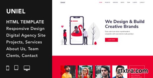 ThemeForest - Uniel v1.0.0 - Digital Agency HTML5 Responsive Template - 25138597