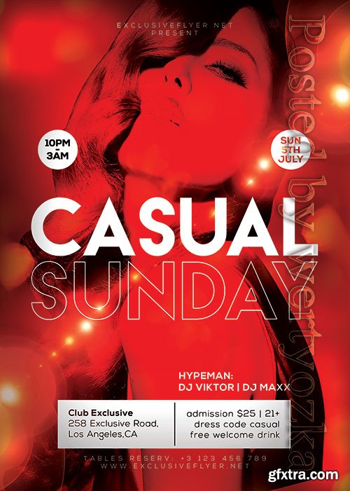 Casual sunday - Premium flyer psd template