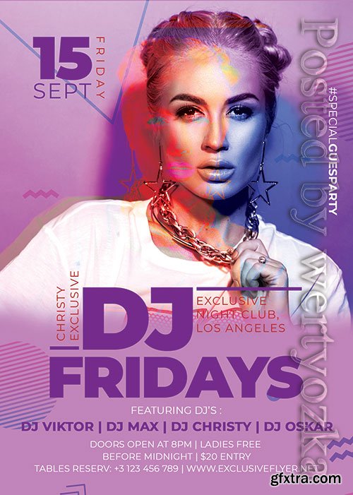 Dj fridays - Premium flyer psd template