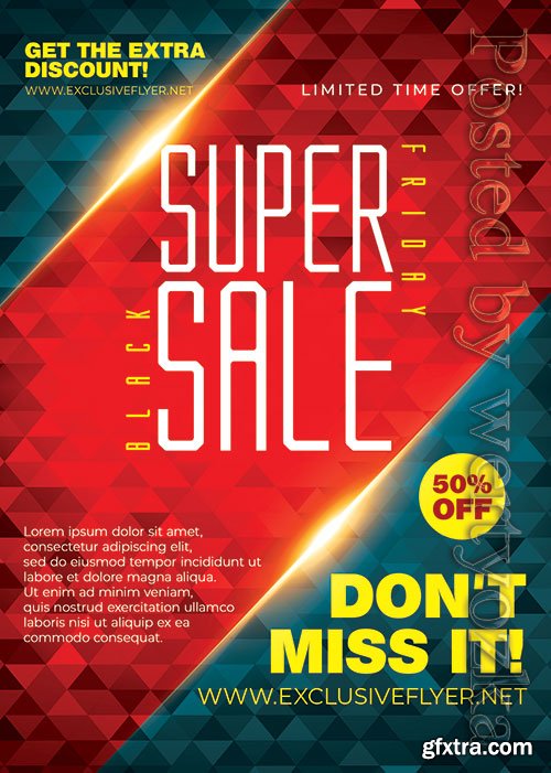 Super black friday sale - Premium flyer psd template