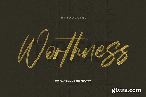 Worthness SVG Brush Font Free Sans