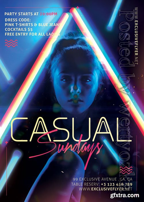 Casual sundays - Premium flyer psd template