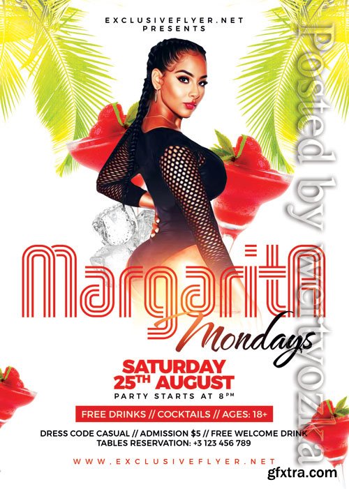 Margarita monday - Premium flyer psd template