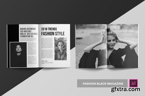 Fashion Black Magazine Template