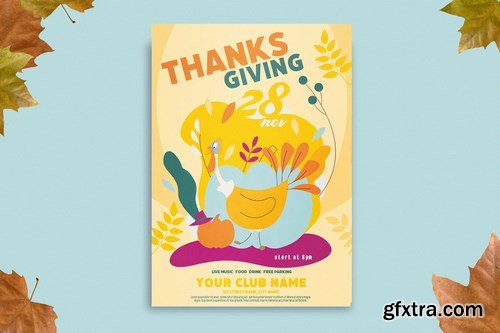 Autumn Thanksgiving Flyer Template