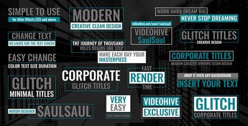 Videohive - Glitch Corporate Titles