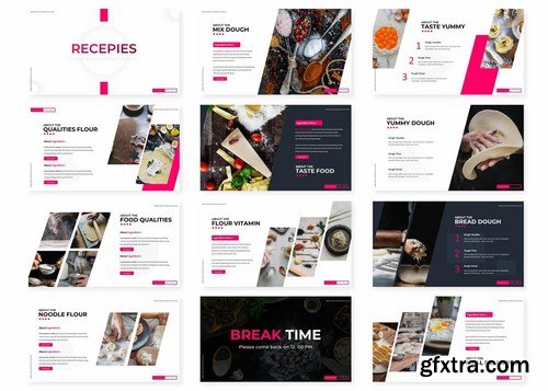 Recepies - Powerpoint and Google Slides Templates