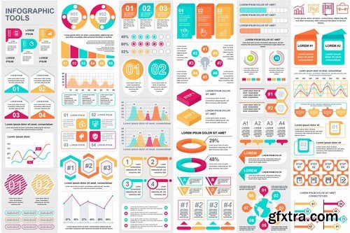 Collection Infographic Elements Template Graphics Bundle