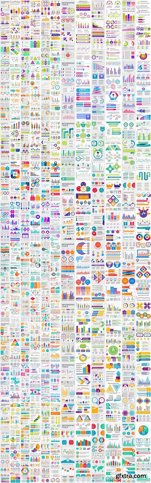 Collection Infographic Elements Template Graphics Bundle