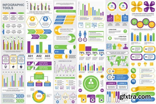 Collection Infographic Elements Template Graphics Bundle