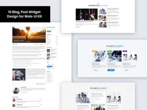 10 Blog, Post Widget Design for Web-UI Kit - 10-blog-post-widget-design-for-web-ui-kit