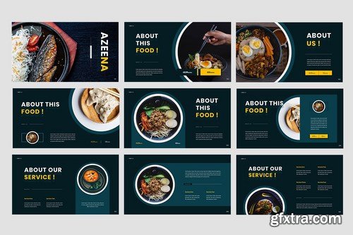Azeena - Asian Food Powerpoint Google Slides and Keynote Templates