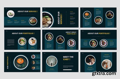 Azeena - Asian Food Powerpoint Google Slides and Keynote Templates