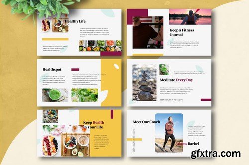 HEALTHSPOT - Healthy Life Powerpoint Google Slides and Keynote Templates