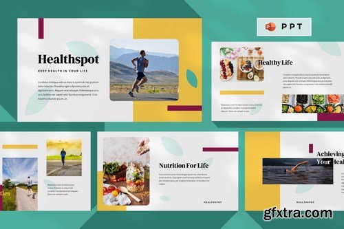 HEALTHSPOT - Healthy Life Powerpoint Google Slides and Keynote Templates