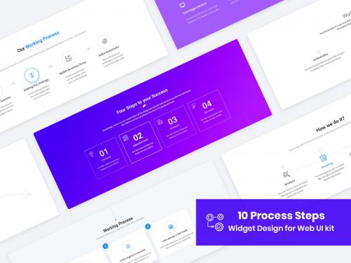 10 Process Steps Widget Design for Web-UI Kit - 10-process-steps-widget-design-for-web-ui-kit