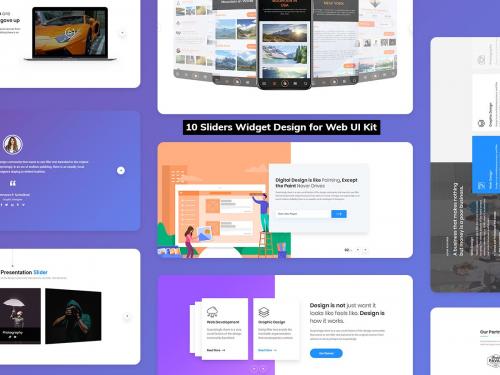 10 Sliders Widget Design for Web-UI Kit - 10-sliders-widget-design-for-web-ui-kit