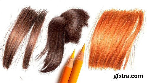 How to Draw Realistic Hair with Colored Pencils (2019)